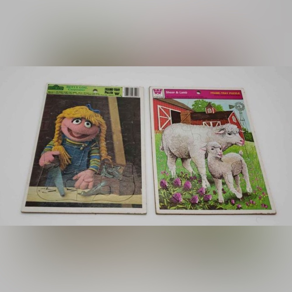 Betty Lou Sesame Street Vintage Puzzle 1981 Jim Henson &Whitman Vtg Sheep Puzzle